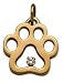 14k Puppy Paws Pendant with an April, .07ct Diamond Gemstone
