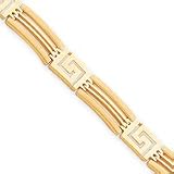 14k 8mm Status Link Mens Bracelet - 8 Inch