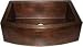 307CK Curved Front Single Bowl SOLID COPPER Apron Front Farm House Sink- Hand Hammered Finish