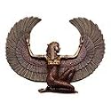 Egyptian Isis Wall Plaque, 10 &frac12;" Width, Goddess of Magic and Life, Patron Saint of Mothers, Women, and Children