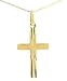 small starburst diamond cut gold cross (14K gold)