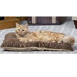 K&H Thermo-Bed Heated Tan and Mocha Quilted Pet Bed medium- 26 length x 39 width micro suede 6-watts model