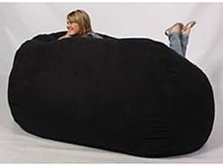 FufSack XXLarge 7-foot Black Lounge Kids Chair