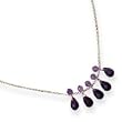 Sterling Silver Amethyst Necklace - 16 Inch