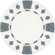 Clay Composite Diamond Suited Poker Chips 25 11.5 gram White Poker Chips
