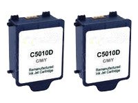 2 Pack of Hewlett Packard Tri-color Ink Cartridge (C9342FN#140)