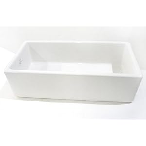 Rohl RC3618WH Shaws Original Single-Bowl Fireclay Apron Sink, White by Rohl