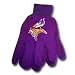 Minnesota Vikings Jersey Dot Work Gloves