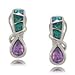 II Opal Amethyst Earrings Sterling Silver Omega title=