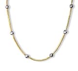 14KT Two Tone Facteted Necklace