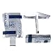 0.95 Carat G/VS2 Princess Certified Diamond & Gemstone Cufflinks in 18ct Solid White Gold