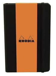 Rhodia Pocket Web Notebook (3.5 X 5.5) with Elastic Closure - Black Image Rhodia Pocket Web Notebook (3.5 X 5.5) with Elastic Closure - Black