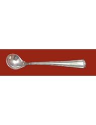 Kitchen: EMBASSY SCROLL BY LUNT STERLING SILVER MUSTARD LADLE CUSTOM MADE APPROX. 4 3/4" - antiquecupboard