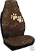 Dog Doggie Puppy Paw Prints Seat Covers, Brown Color (Pair)