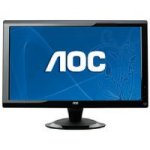 228747 Aoc 2436vwa 236 Inch Lcd Tft Monitor 600001 dcr 300cdm2 1920 X 1080 5ms Glossy Black 2436vwa