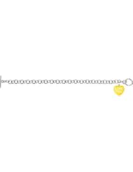Sweethearts® Enamel Heart Charm Bracelet Sterling Silver " Love You " 85511