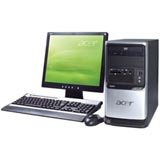 Acer Aspire T180-UA381B - MT - 1 x Athlon 64 X2 3800+ / 2.4 GHz - RAM 1 GB - HDD 1 x 160 GB - DVD?RW (+R DL) - GF 6100 - Gigabit Ethernet - Vista Home Basic - Monitor : none
