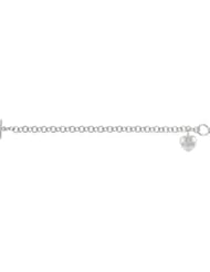Sterling Silver Sweetheart .02CTW 7.5" Bracelet With Box by US Gems