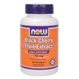 NOW High Potency Black Cherry Fruit Extract, 750 mg, Concentrated 10:1 Extract, 90 VCaps