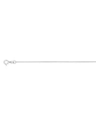 14k Solid White Gold Diamond Cut Round Wheat Chain Necklace 0.6mm 16"
