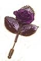 Real Rose Brooch - Purple