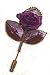 Jewelry : Real Rose Brooch - Purple