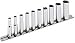 Armstrong 15-255 10pc 1/4 Drive 6pt Fractional Deep Socket Set