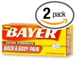 Bayer Aspirin Pain Reliever Fever Reducer, Extra Strength Back and Body Pain, 100-Count... by Bayer
