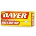 Bayer Aspirin Pain Reliever/ Fever Reducer, Extra Strength Back &amp; Body Pain, 100-Count Caplets (Pack of 2)
