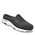 Easy Spirit Women's Traveltime Mule,Black/White,6 1/2 W