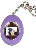1.1 Inch Purple Oval Shaped Digital Photo Frame Keychain