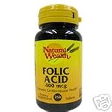 Folic Acid Tablets 400 Mcg, by Natural Wealth - 250 ea