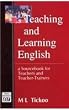 Teaching and Learning English: A Sourcebook for Teachers and Teacher-Trainers (Sangam ELT Series)