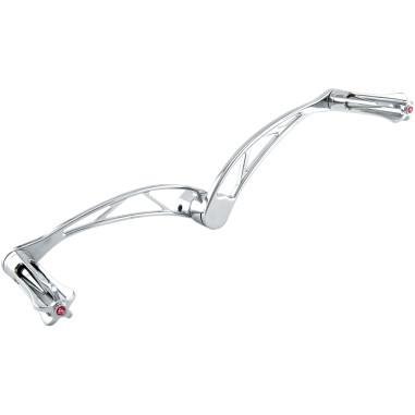 Battistinis Custom Cycles Wireframe Shifter Lever - Heel/Toe - Chrome w/ Chrome Peg 50-460