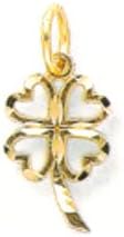 14kt Gold Irish 4-Leaf Clover Luck Charm