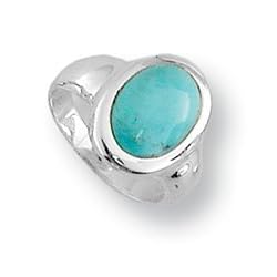 Boma Oval Turquoise Ring by Something Silver
