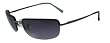 Dockers Semi Rimless Rectangle Sunglasses BLACK