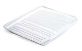 Rubbermaid 1182MAWHT Large White Drain-Away Tray (4 Pack), White