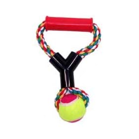 10" PET TOY WITH TENNIS BALL