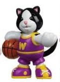 Shootin' Hoops Black & White Cat Figure
