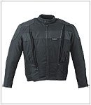 Men's Vented Textile/Leather Motorcycle Jacket with Z/O liner and Side Spandex MJ456