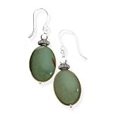 925 Silver & Green Jasper Earrings