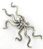 Sterling Silver Octopus Ear Cuff Handcrafted Squid