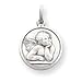 Sterling Silver Angel Medal Charm - JewelryWeb title=