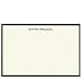 This flat invitation is white with a black border. White envelopes are included.
