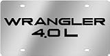 Jeep Wrangler 4.0L Logo License Plate