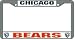 Sporting Goods : Chicago Bears Chrome License Plate Frame