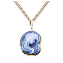 Art Shape Classic Genuine Agate Cameo Pendant by Fred Meyer Jewelers