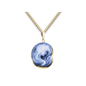 Art Shape Classic Genuine Agate Cameo Pendant by