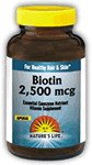 Biotin ( 100 Caps 2500 mcg ) ( For Healthy Hair & Skin ) Natures Life